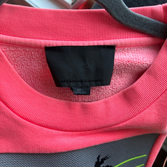 ALEXANDER WANG | Mind Detergent | Cropped Sweatshirt — Hot Pink | Size Large - Picture 7 of 9